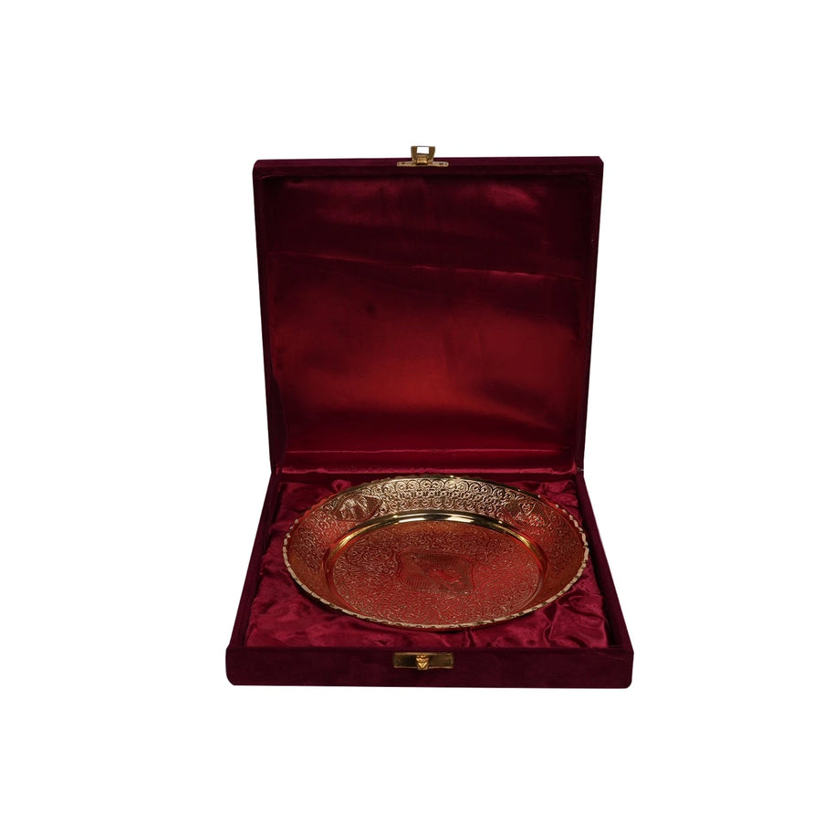Decorative Gold-Plated Brass Bowl