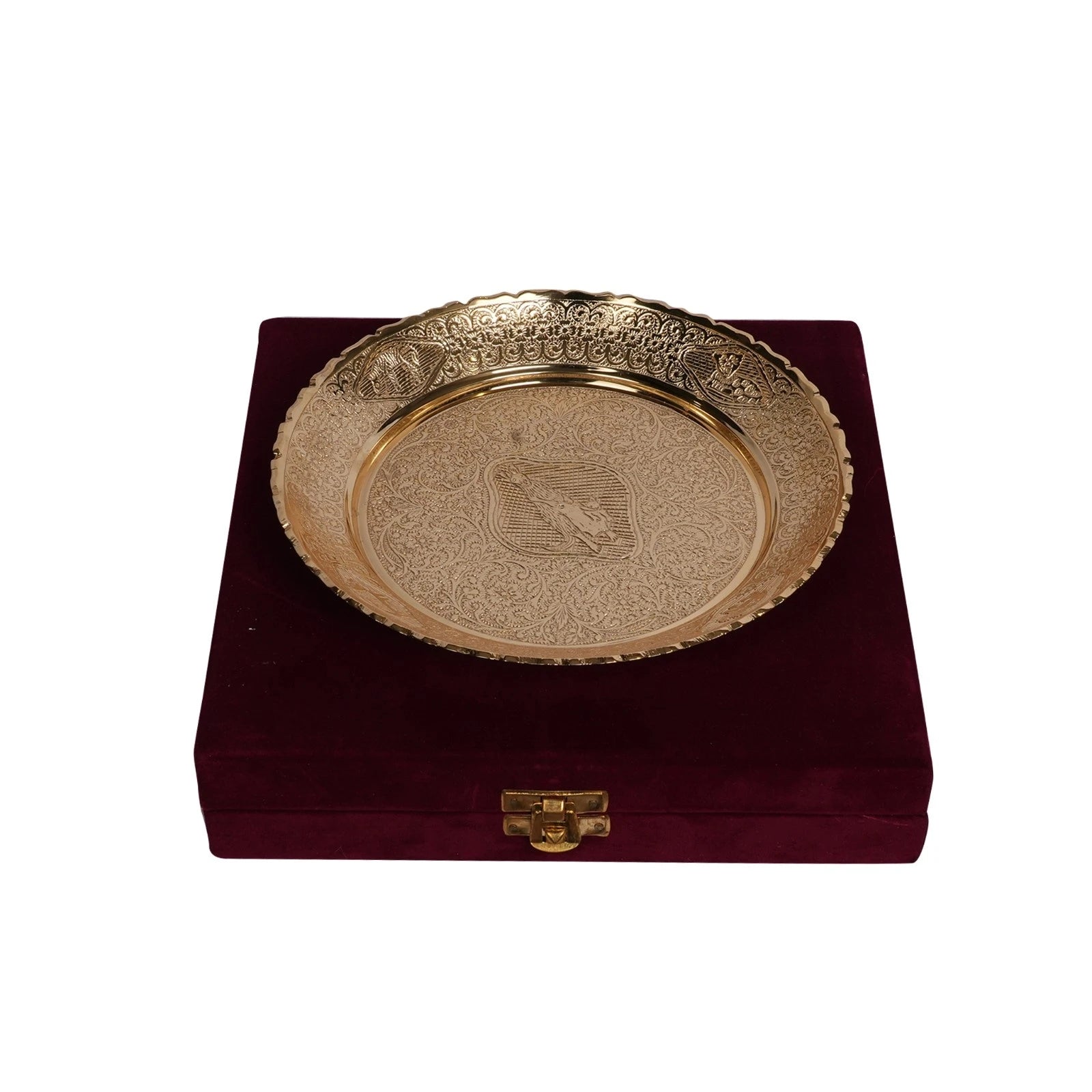 Gold-Plated Brass Bowl for Pooja