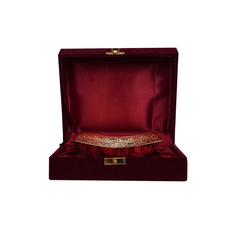 Gold-Plated Brass Bowl for Pooja