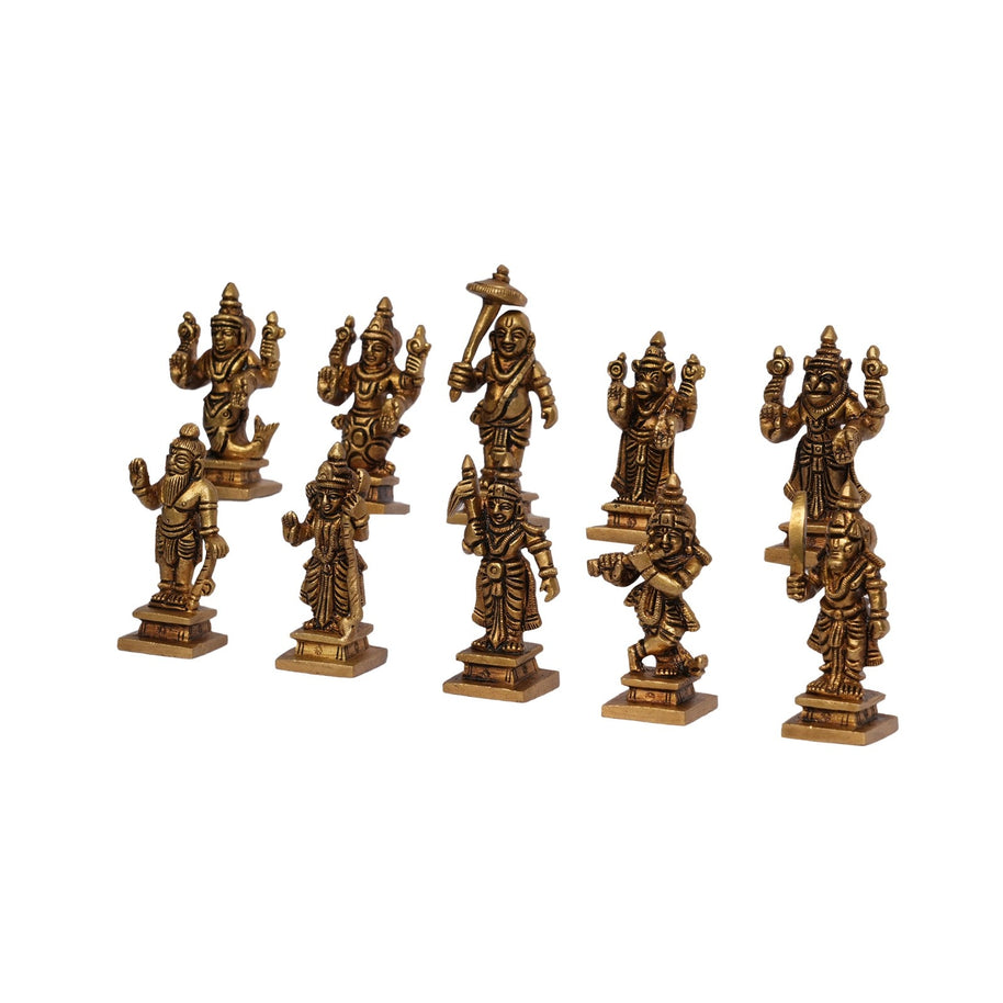 Brass Dasavathram Set