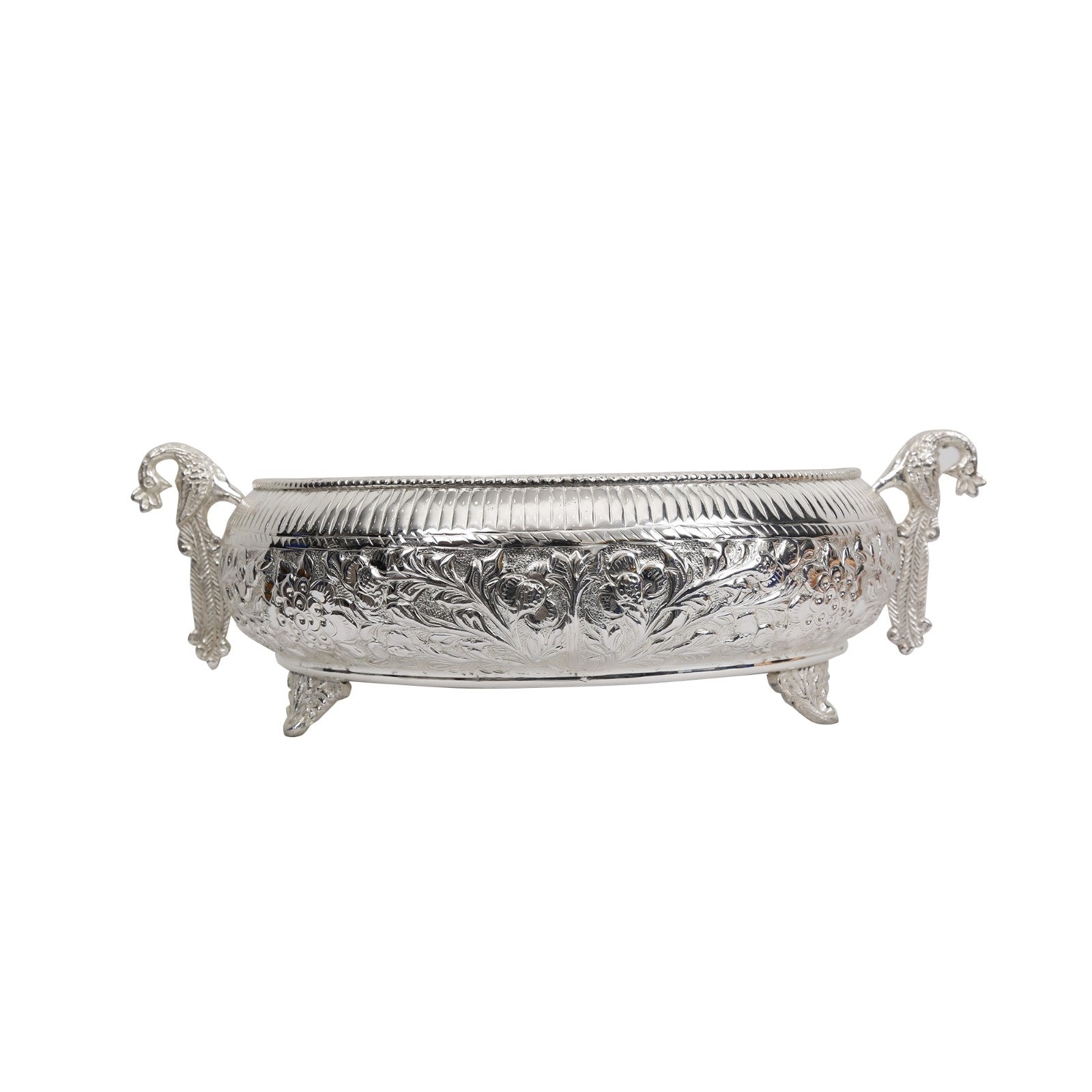 Brass Peacock Handi Urli