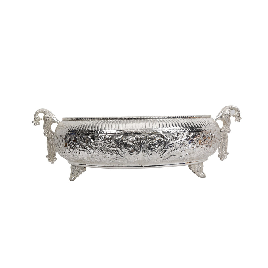 Brass Peacock Handi Urli