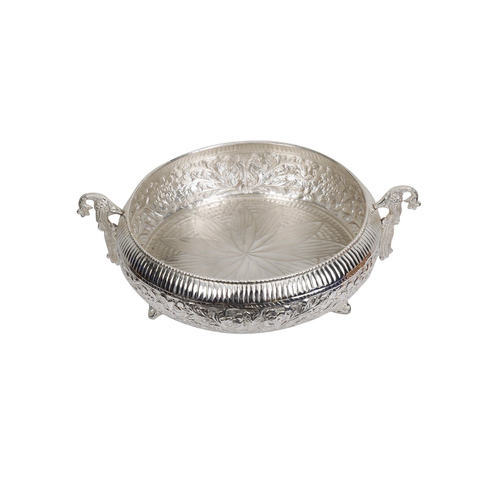 Brass Peacock Handi Urli