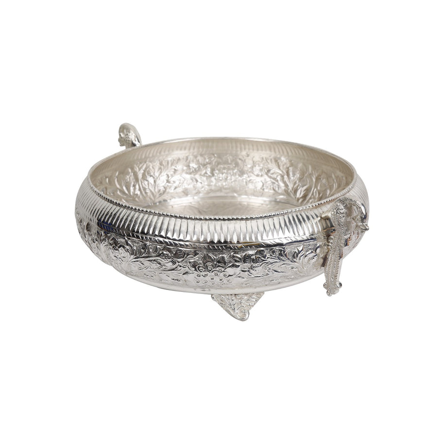 Brass Peacock Handi Urli