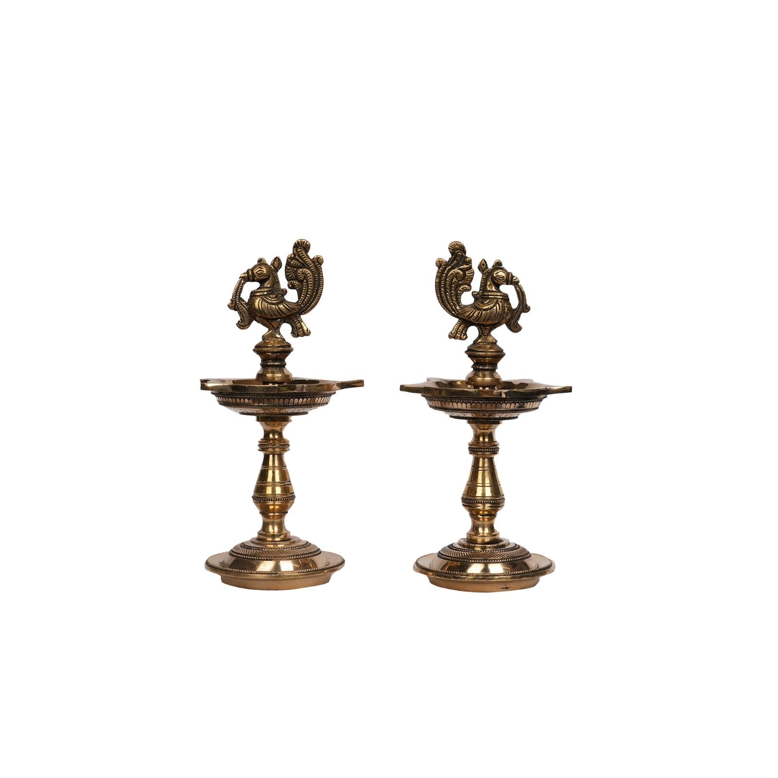 Brass Bird Lamp set of 2