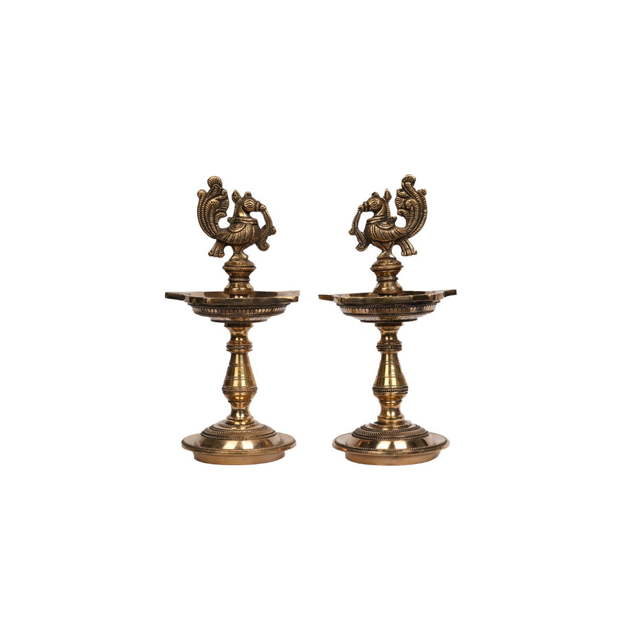 Brass Bird Lamp set of 2