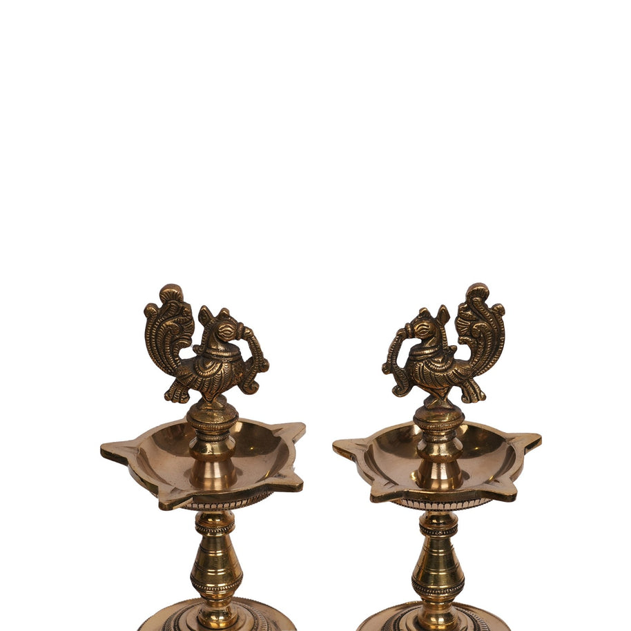 Brass Bird Lamp set of 2