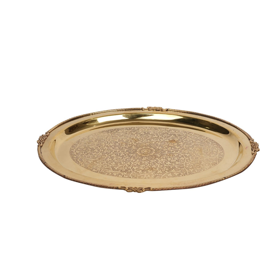Handcrafted Brass Oval Tray