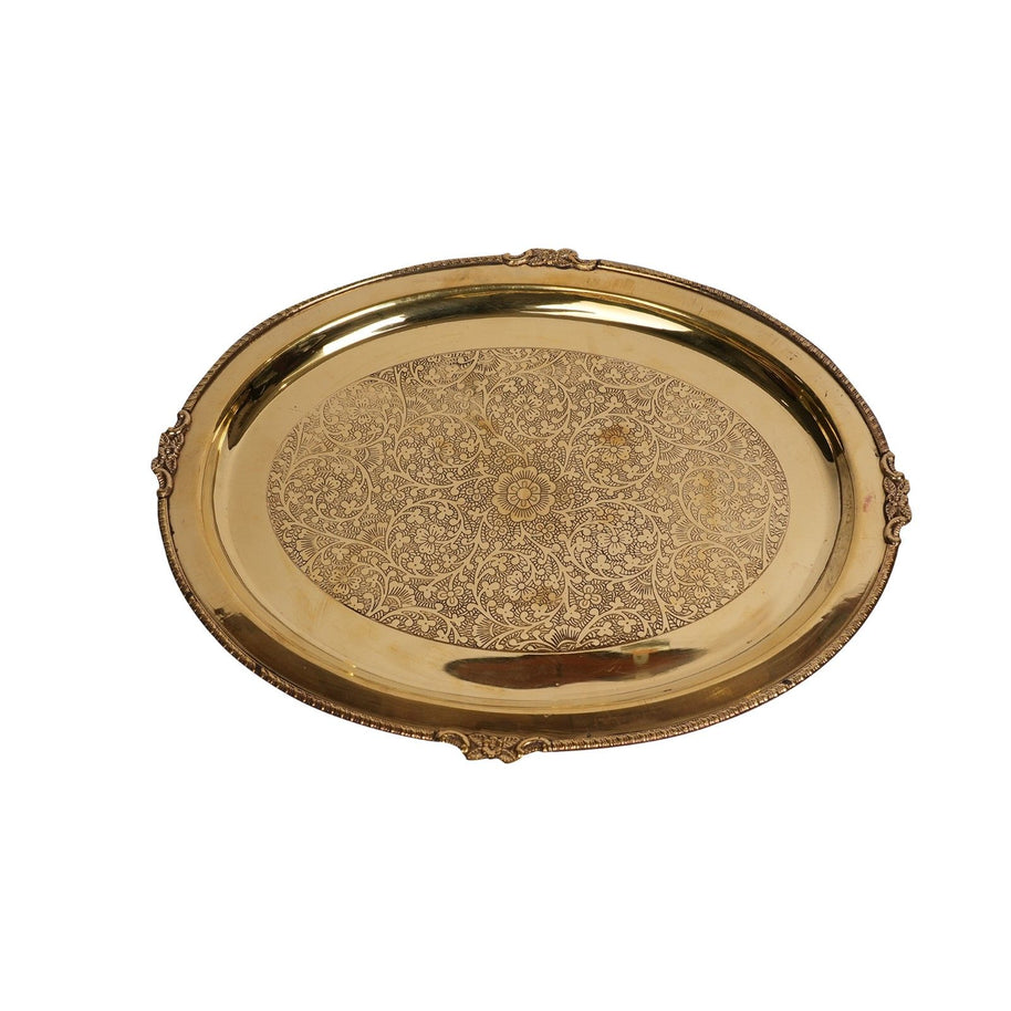 Handcrafted Brass Oval Tray