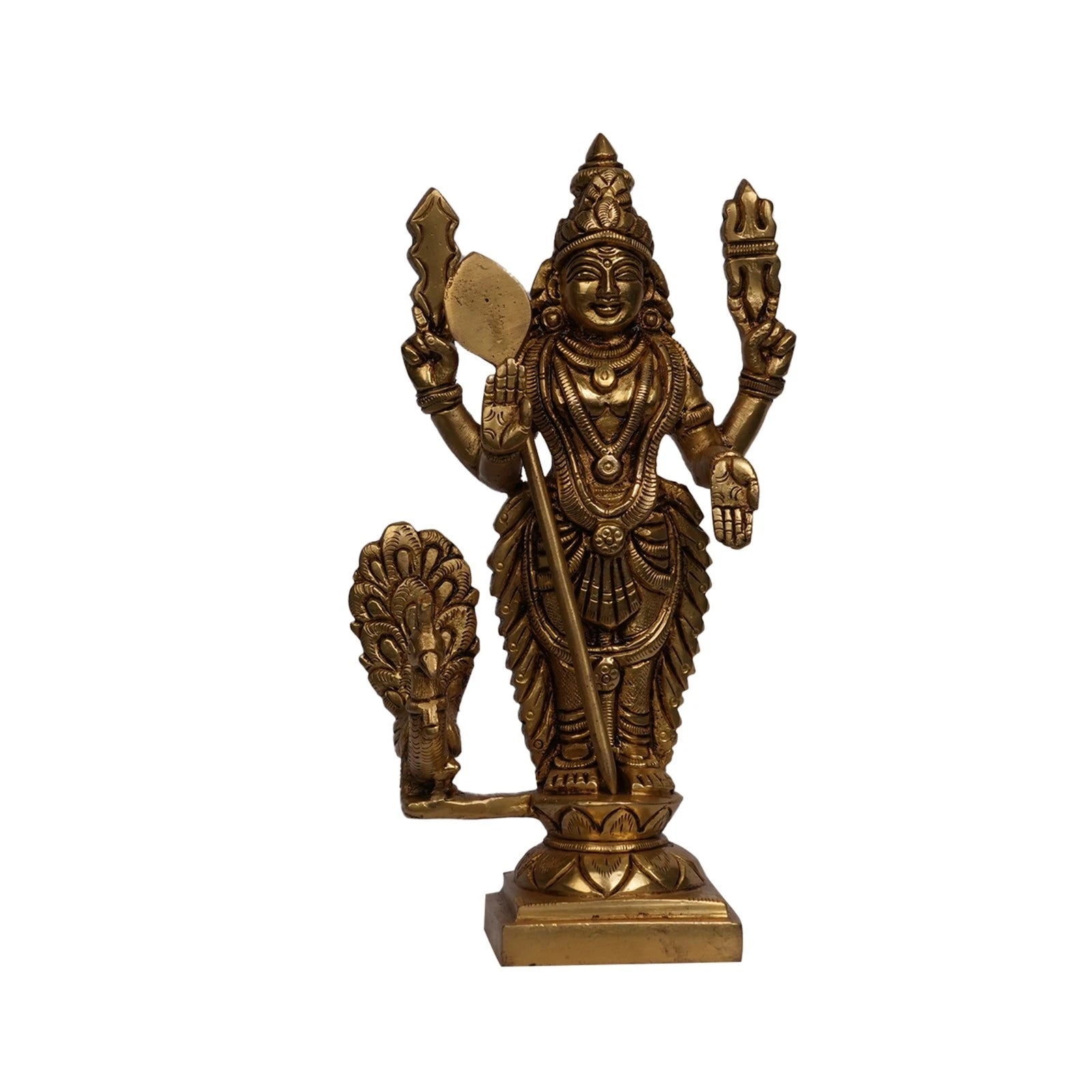 Standing Brass Murugan Idol