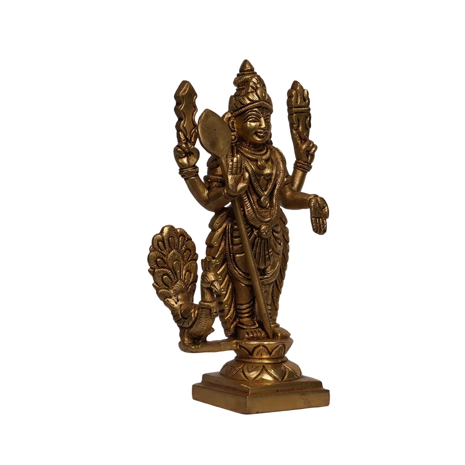 Standing Brass Murugan Idol
