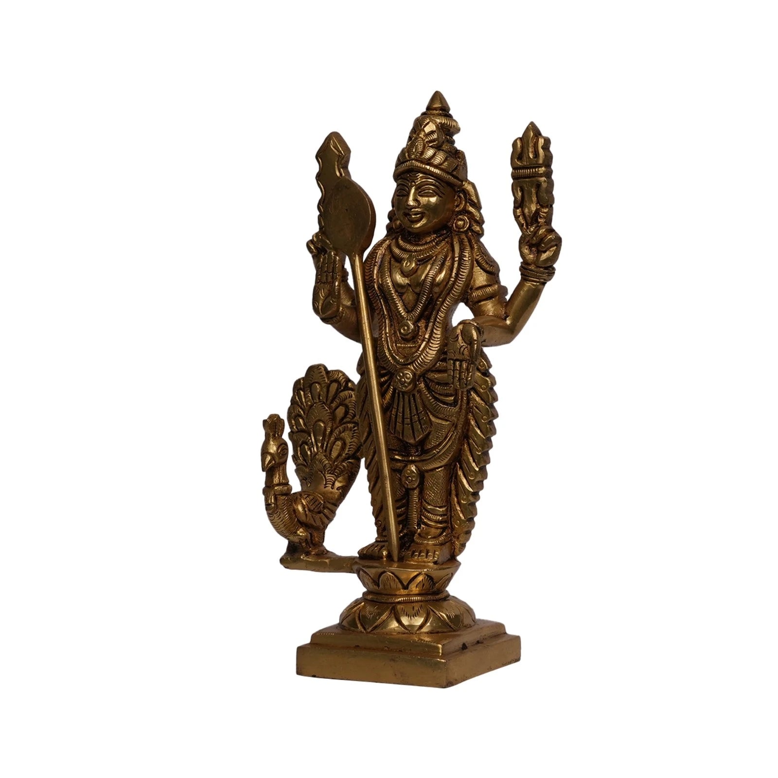 Standing Brass Murugan Idol