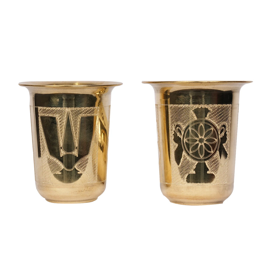 Brass Shank Chakra Pair – 3" Height