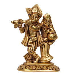 Handcrafted Brass Radha Krishna Standing Idol – 5