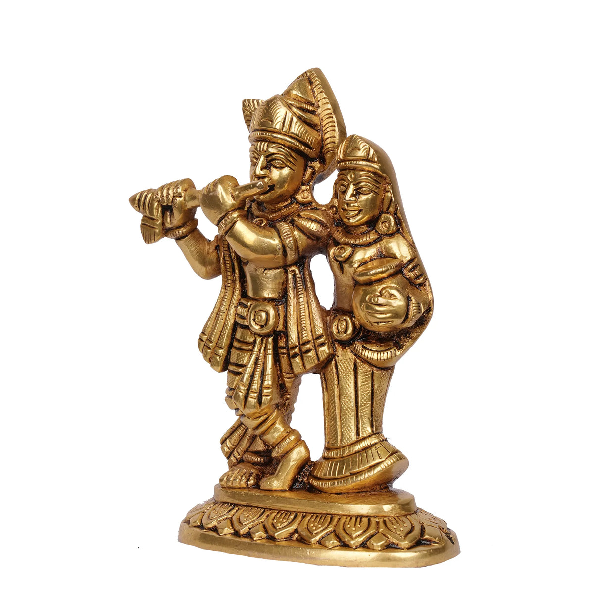 Handcrafted Brass Radha Krishna Standing Idol – 5
