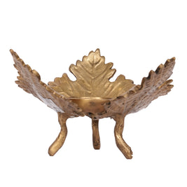 Handcrafted Brass Leaf Candle Stand – 3