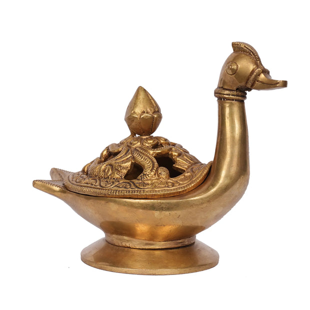 Handcrafted Brass Duck Shape Decorative Idol – 5" Height