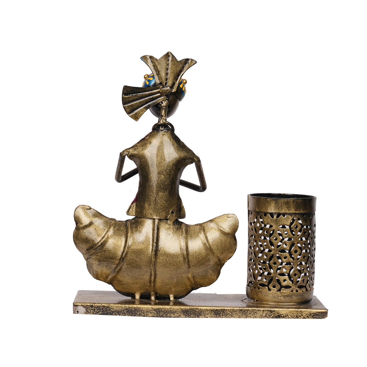 Handcrafted Metal Painted Pen Stand – 8