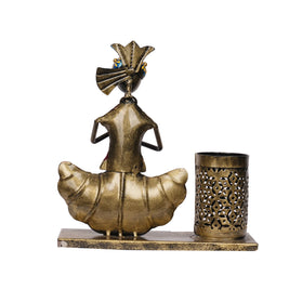 Handcrafted Metal Painted Pen Stand – 8
