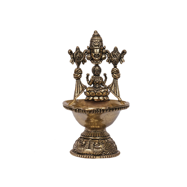 Handcrafted Brass Balaji Diya – 5.5" Height
