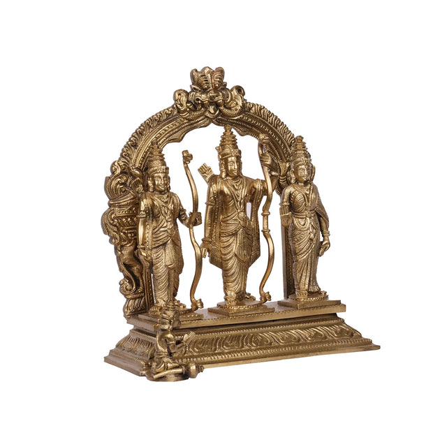 Handcrafted Bronze Rama Darbar Idol – 8" Height