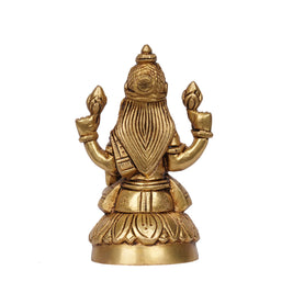 Handcrafted Brass Lakshmi Sitting Idol – 4.5