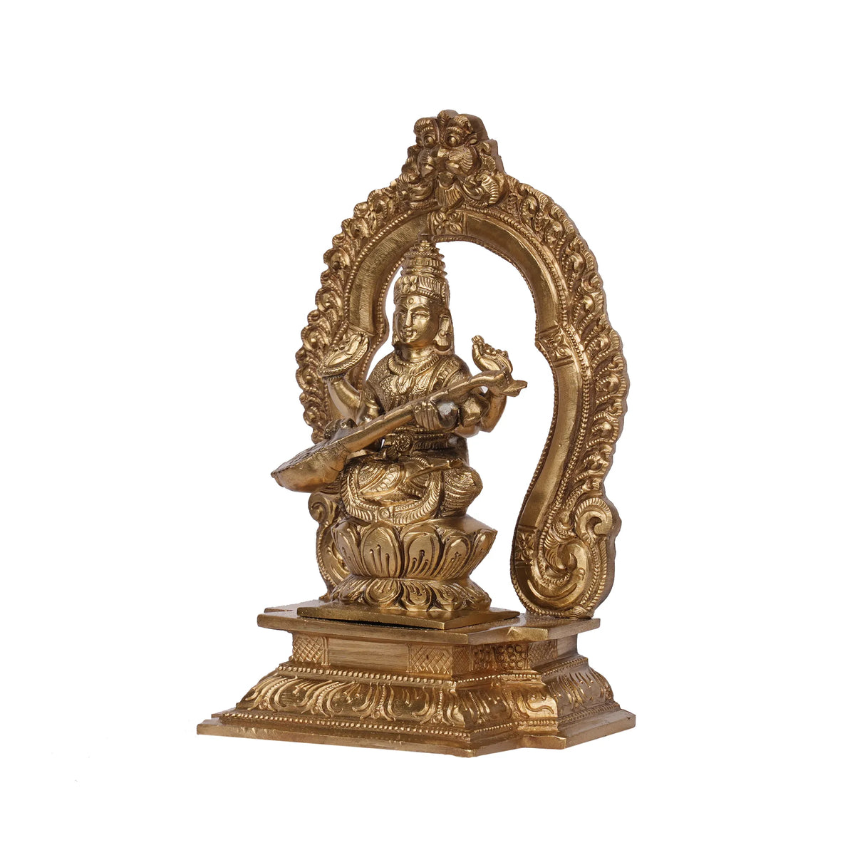 Handcrafted Bronze Saraswathi Idol – 6