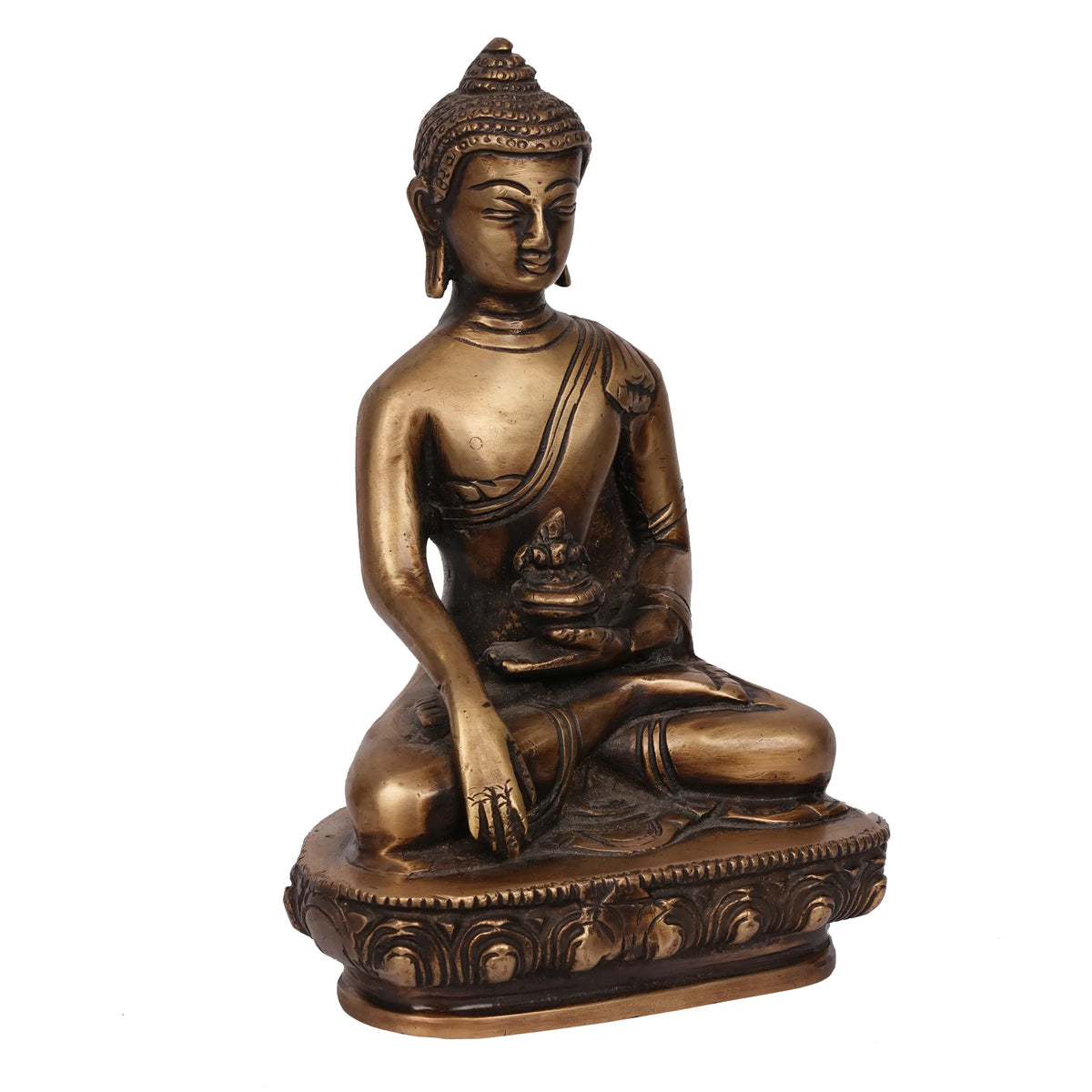 Handcrafted Brass Sitting Buddha Idol – 7
