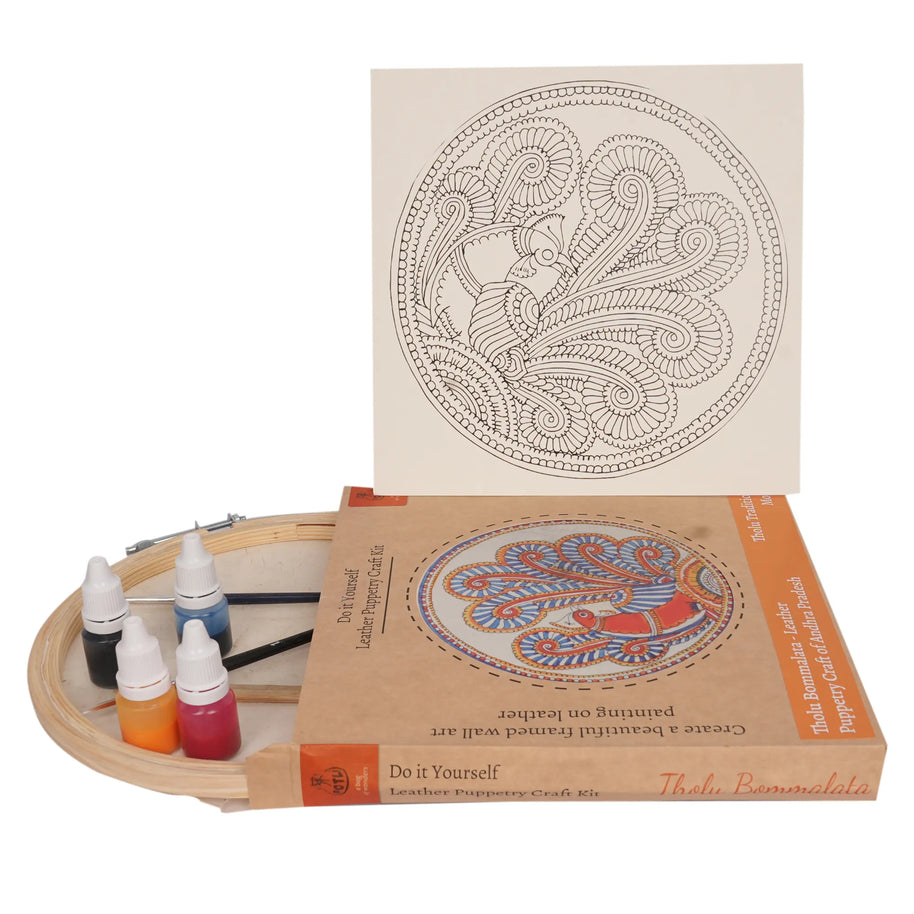 Wall Art Leather Kit – Peacock Pattern – 6