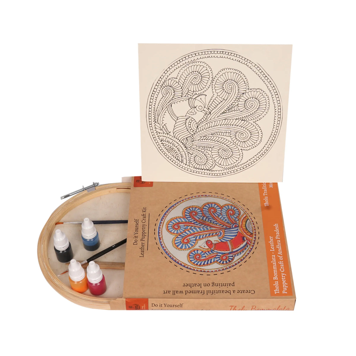 Wall Art Leather Kit – Peacock Pattern – 6