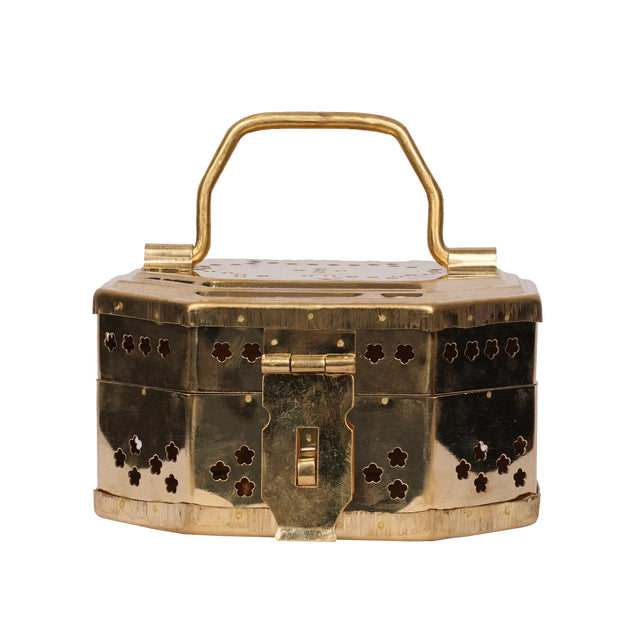 Handcrafted Brass Jhali Box – 3" Height