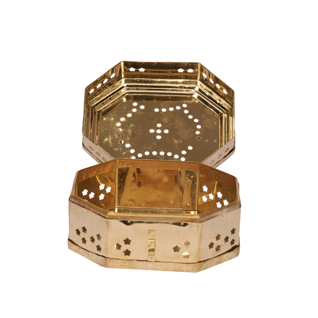 Handcrafted Brass Jhali Box – 3" Height