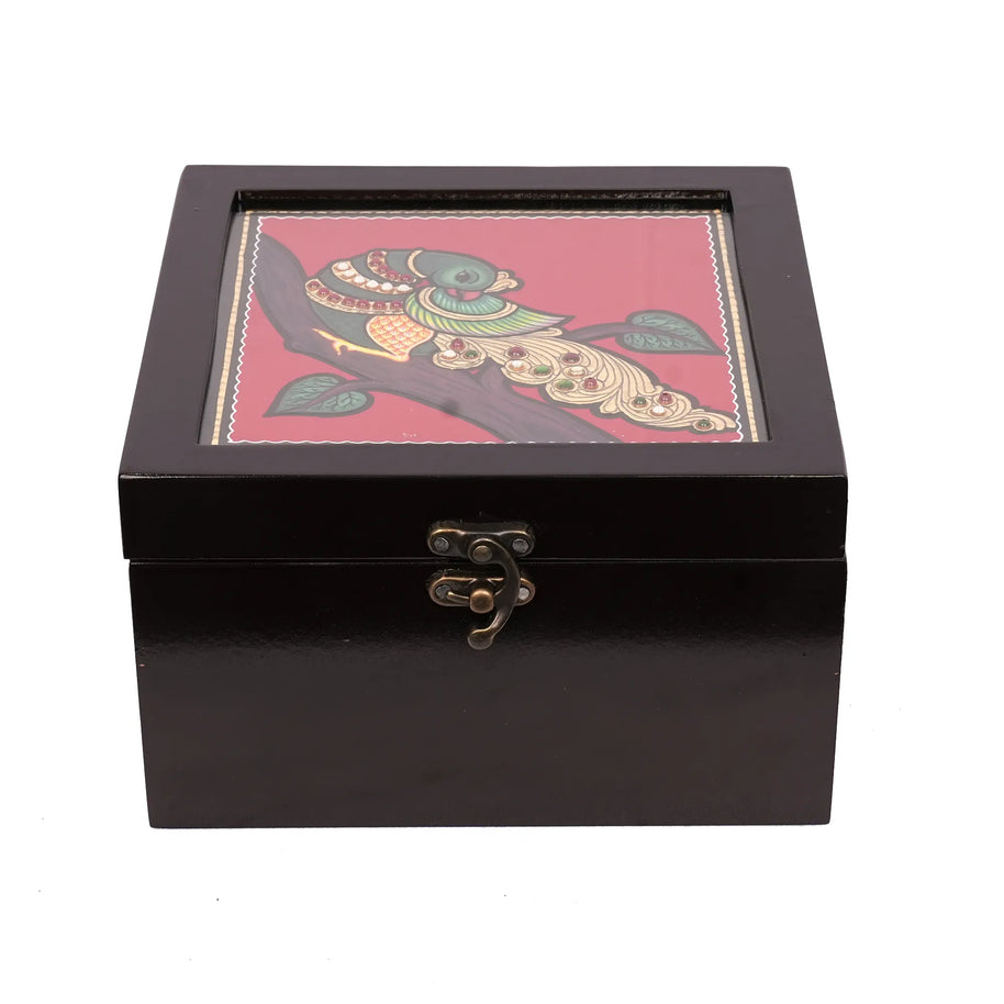 Tanjore Assorted Printed Box –  7 × 7 Inches