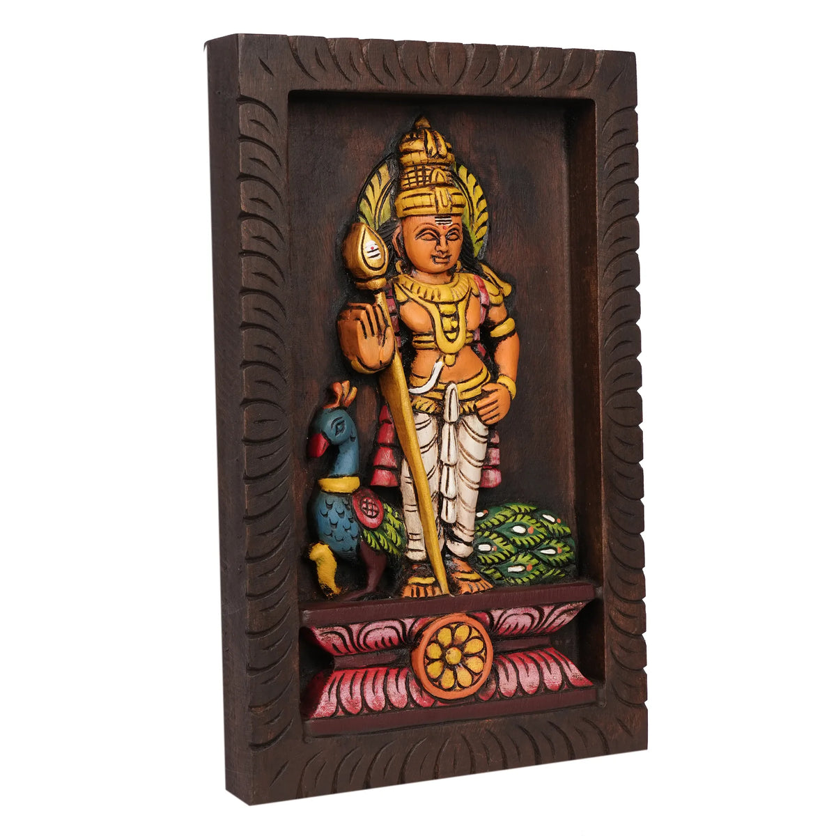 Handcrafted Wooden Murugan Panel – 12