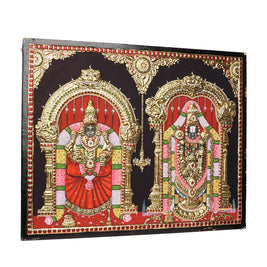 Tanjore Balaji Padmavathi Painting with 22K Gold Foil – 16 × 20 Inches