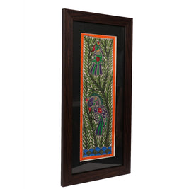 Madhubani Painting – Traditional Plant & Bird Artwork