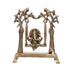 Handcrafted Brass Parrot Ganesha Idol – 9