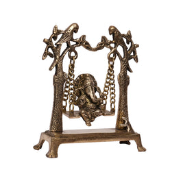 Handcrafted Brass Parrot Ganesha Idol – 9