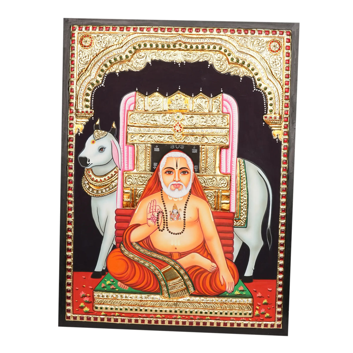 Tanjore Raghava Swamy Painting with 22K Gold Foil – 24 × 18 Inches