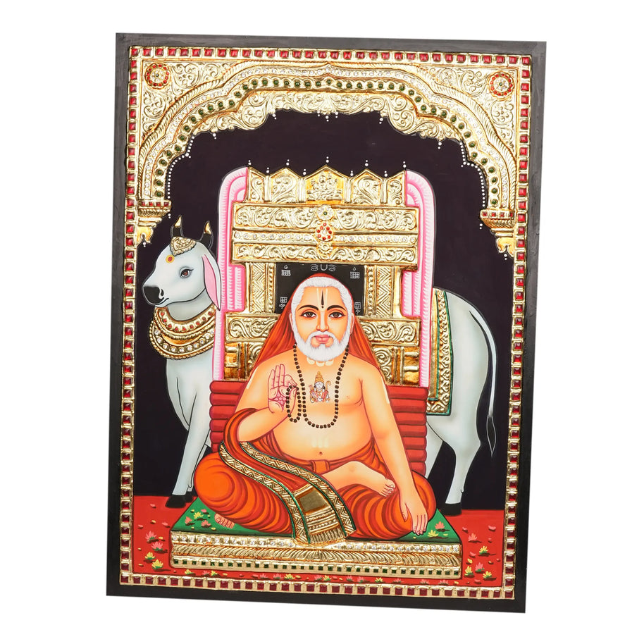 Tanjore Raghava Swamy Painting with 22K Gold Foil – 24 × 18 Inches