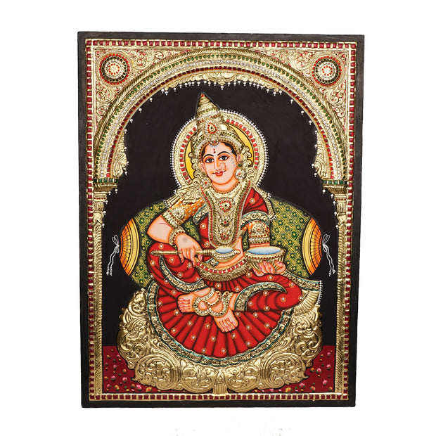 Annapoorneshwari Tanjore painting
