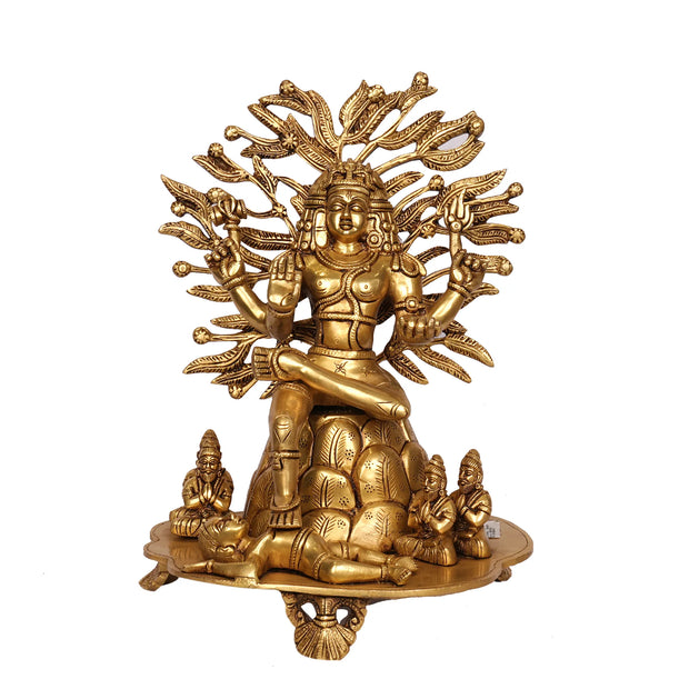 Handcrafted Brass Dakshinamurthy Idol – 13" Height