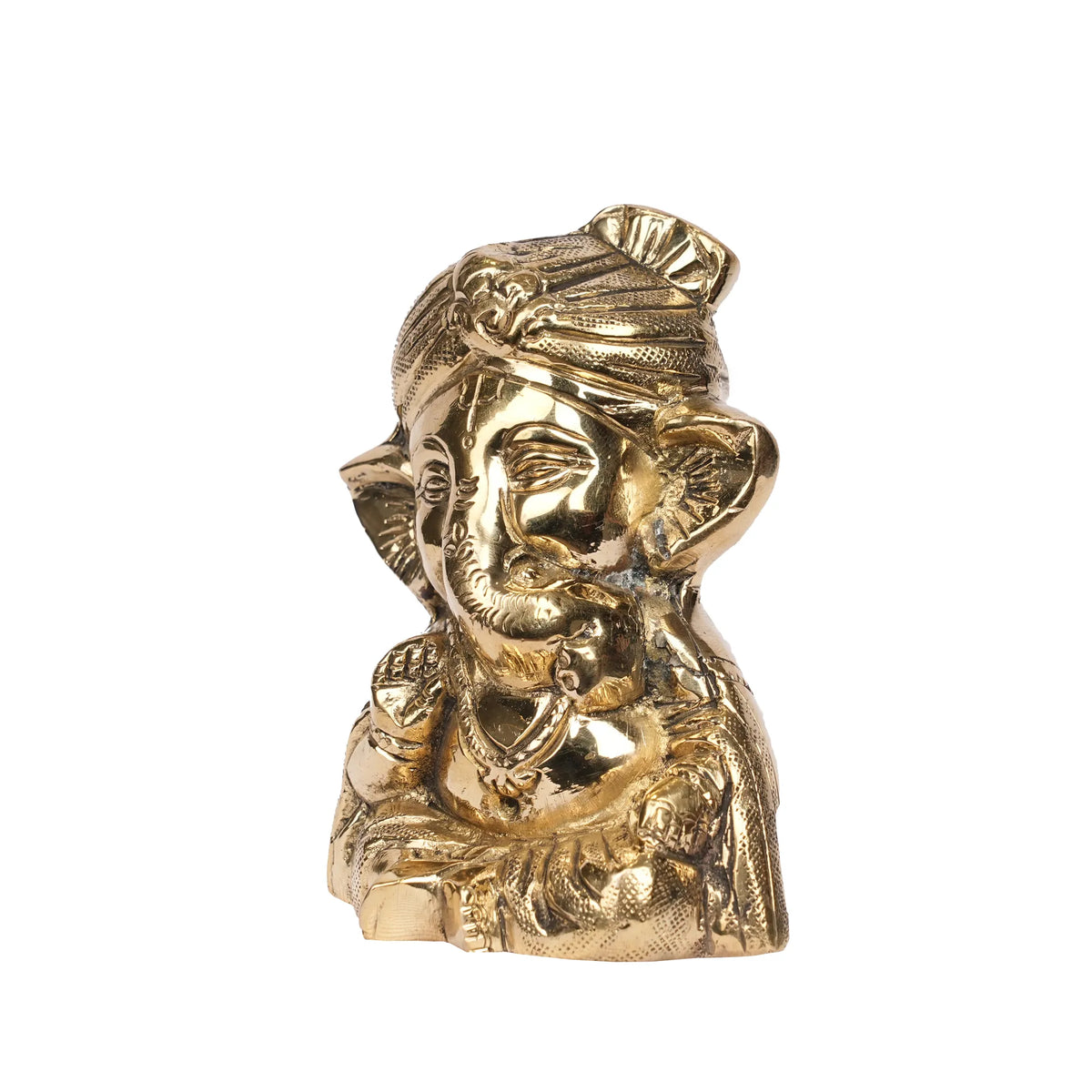 Handcrafted Brass Pagri Ganesha – 4