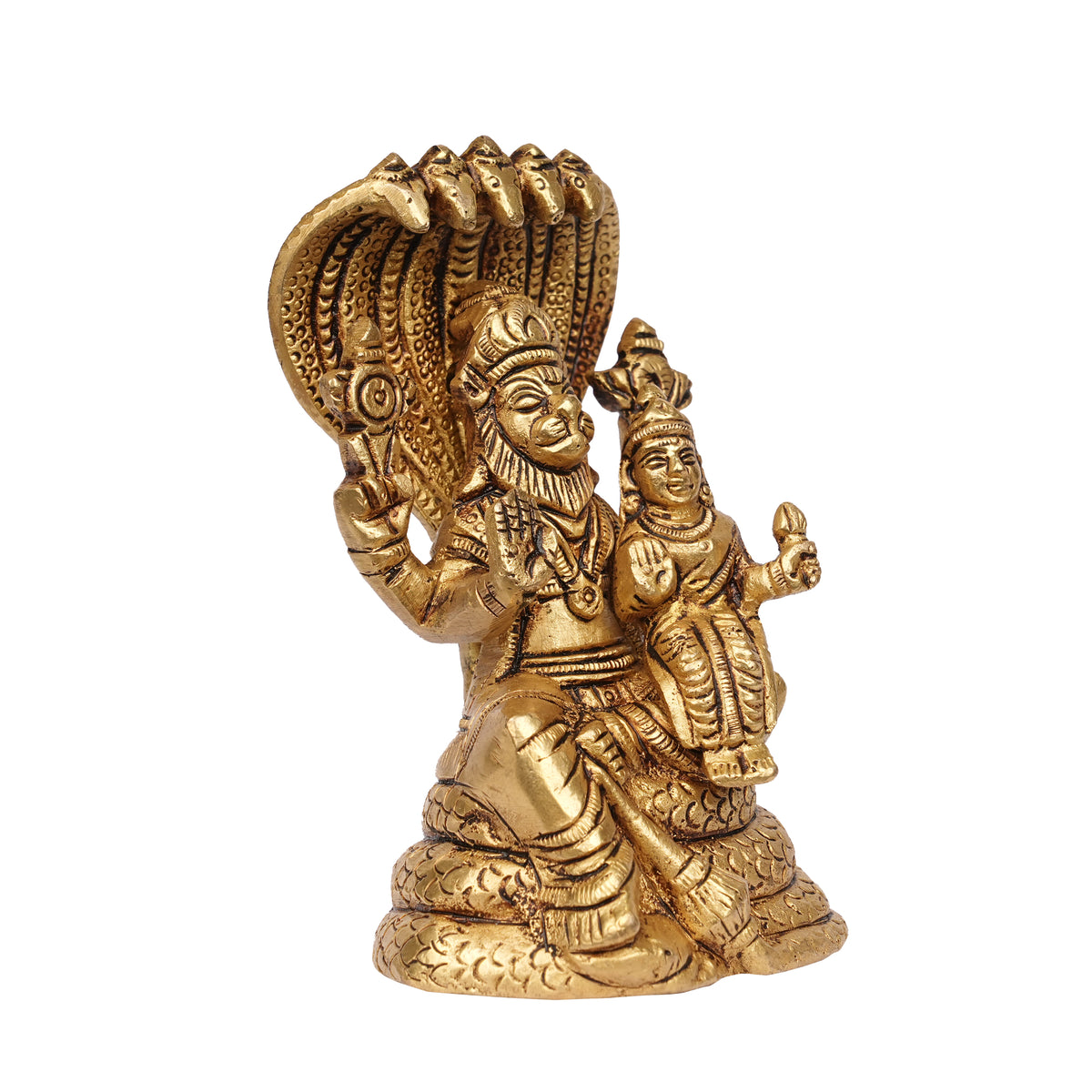 Brass Lakshmi Narasimha Idol 4.5