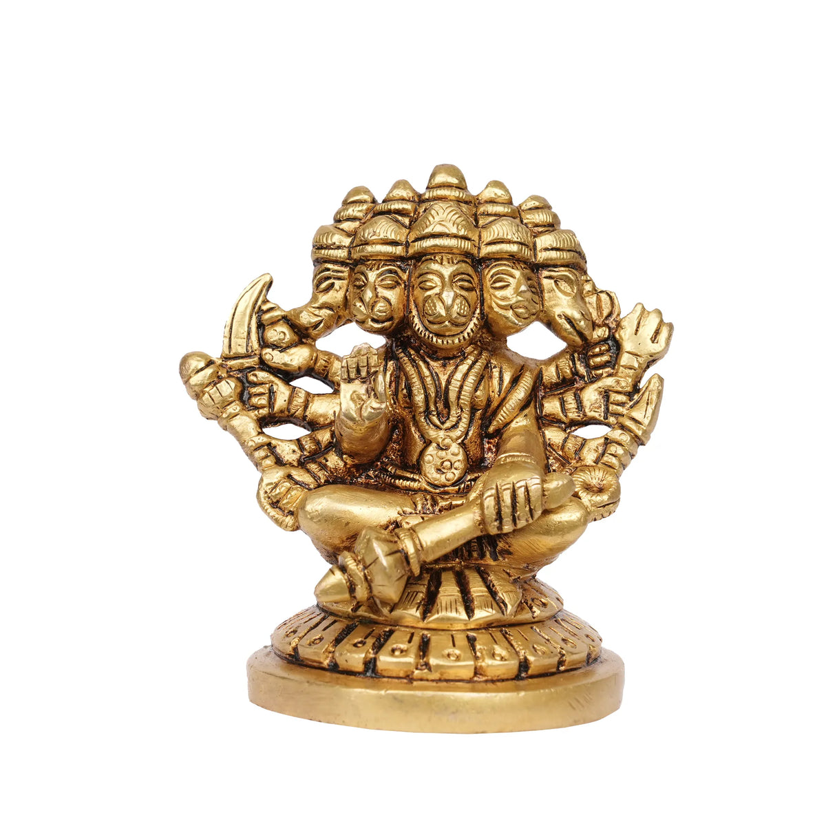 Brass Panchamukhi Hanuman Idol – 3