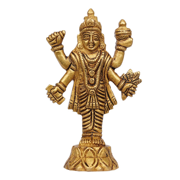Dhanvantri Brass Idol – 4 Inch Height