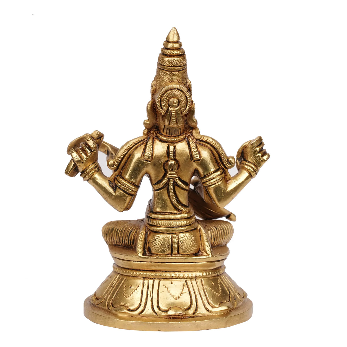 Brass Sitting Saraswathi Statue – 6