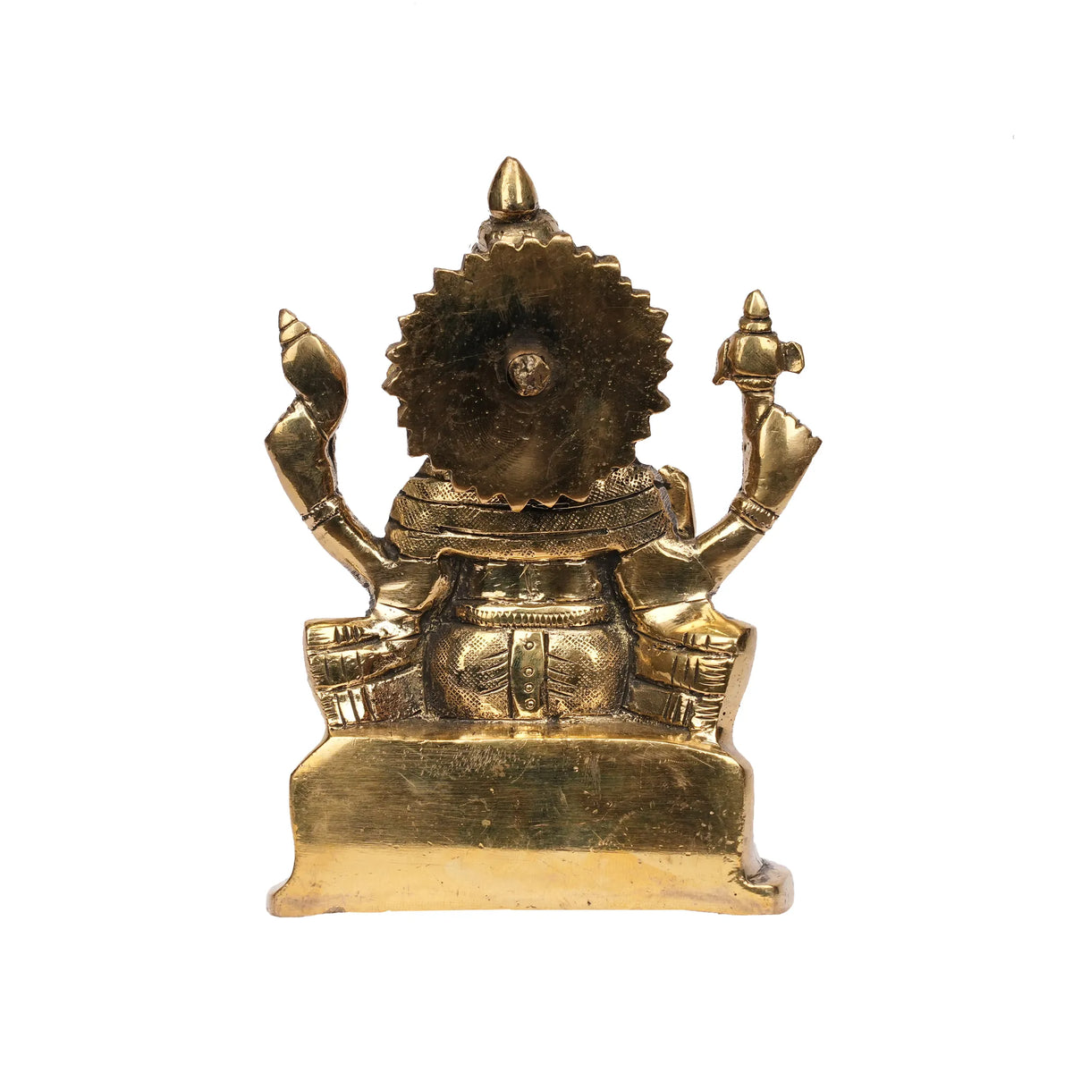 Handcrafted Brass Sitting Ganesha – 5.5