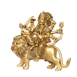 Brass Sitting Durga – 6.5