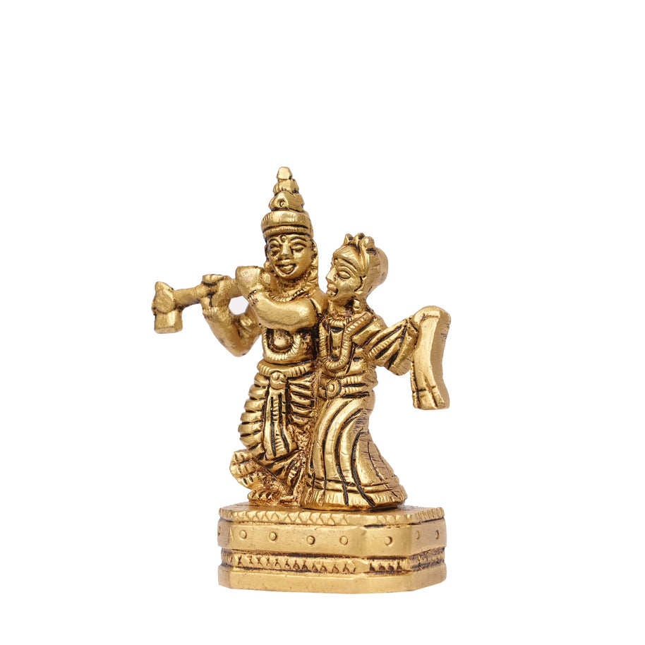 Brass Radha Krishna Idol – 3